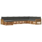 vidaXL Ensemble de canapés d'extérieur 8 Pièces Naturel et Anthracite