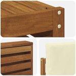 vidaXL Ensemble de canapés d'extérieur 5 pc Naturel et Crème Polyester