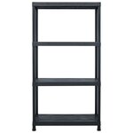 vidaXL Étagères de rangement 5 Pièces Noir 60x30x138 cm Plastique