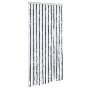 vidaXL Moustiquaire Gris et blanc 100x220 cm Chenille