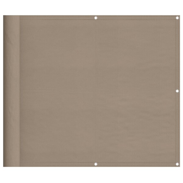vidaXL Écran de balcon taupe 90x1000 cm 100  polyester oxford