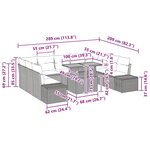 vidaXL Ensemble de salle à manger pour jardin 10 Pièces Noir  Crème