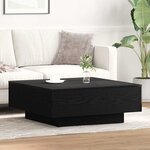 vidaXL Table basse Chêne noir 80 x 80 x 31 cm
