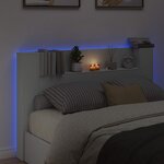 vidaXL Cabinet de Tête de Lit avec LED Blanc 160 x 16 5 x 103 5 cm