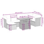 vidaXL Salon de jardin avec coussins 8 Pièces beige résine tressée