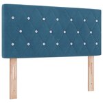vidaXL Lit à ressorts avec Matelas & LED Bleu Nuit 120x190 cm en Velours
