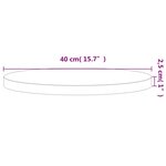 vidaXL Dessus de table Ø40x2 5 cm rond bois massif de hêtre