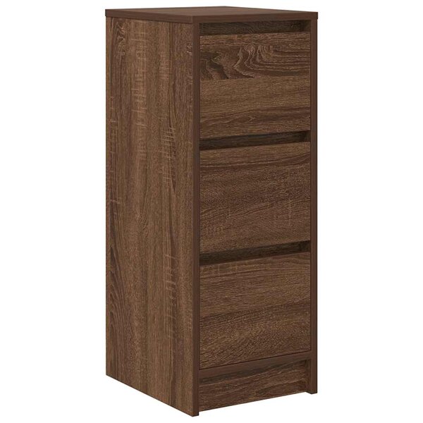 vidaXL Buffet chêne marron 29 5x34x76 cm bois d'ingénierie