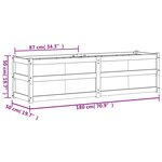vidaXL Jardinière blanc 180x50x50 cm bois de pin massif