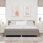 vidaXL Lit à ressorts avec matelas & LED Taupe 180x200 cm Tissu