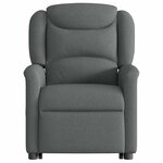 vidaXL Fauteuil inclinable de massage électrique Gris foncé Tissu
