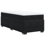 vidaXL Sommier à lattes de lit avec matelas Noir 90x190 cm Velours