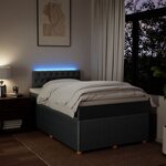 vidaXL Sommier à lattes de lit avec matelas Gris foncé 120x200cm Tissu