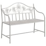 vidaXL Banc Blanc Métal 104 x 52 5 x 89 cm Fabriqué pour Durer