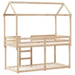 vidaXL Lit superposé sans matelas 90x200 cm bois de pin massif