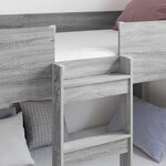 vidaXL Lit Superposé pour Enfants Gris Sonoma 100 x 200 cm