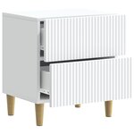vidaXL Cabinet de chevet Blanc 43 x 34 5 x 48 cm Bois d'ingénierie