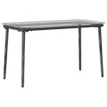 vidaXL Table de Jardin Noir 80 x 40 x 45 cm Poly rotin