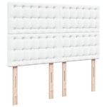 VidaXL Cadre de lit ottoman avec matelas blanc 140x200 cm similicuir