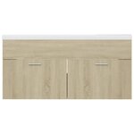 vidaXL Armoire d'évier avec lavabo intégré Chêne sonoma Aggloméré