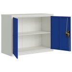 vidaXL Classeur gris clair et bleu 90x40x70 cm acier