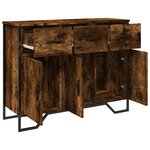 vidaXL Buffet chêne fumé 97x32 5x74 5 cm bois d'ingénierie