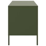 vidaXL Meuble TV vert olive 68x39x50 5 cm acier