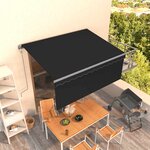 vidaXL Auvent rétractable automatique avec store 3 5x2 5 m Anthracite