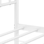vidaXL Cadre de lit métal avec tête de lit/pied de lit blanc 90x200 cm