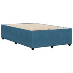 vidaXL Cadre de lit bleu 120x200 cm velours
