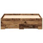 vidaXL Cadre de lit avec tiroirs avec tiroir Bois ancien 120 x 190 cm