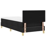 vidaXL Lit à ressorts avec coussin Noir 80 x 200 cm tissu