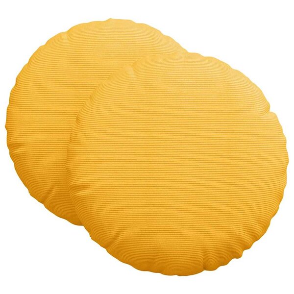 vidaXL Coussins de siège 2 Pièces Jaune clair Ø 60 cm