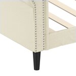 vidaXL Lit de jour sans matelas crème 80x200 cm similicuir