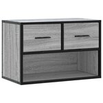 vidaXL Meuble TV sonoma gris 60x31x39 5 cm bois d'ingénierie et métal
