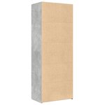 vidaXL Buffet haut gris béton 70x42 5x185 cm bois d'ingénierie