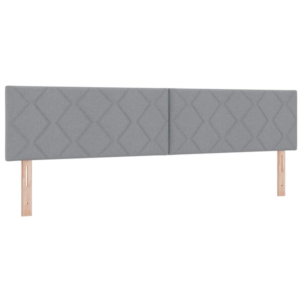 vidaXL Tête de lit LED Gris clair 200 cm tissu