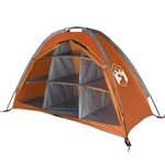 vidaXL Tente de rangement 9 compartiments gris et orange imperméable