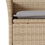 vidaXL Ensemble à manger de jardin et coussins 9 Pièces beige rotin verre