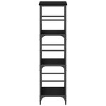 Bibliothèque vidaXL Noir Chêne 50x33x117 5 cm Bois d'ingénierie et Acier