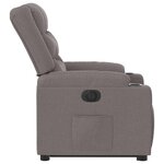 vidaXL Fauteuil inclinable électrique taupe tissu