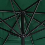 vidaXL Parasol de jardin avec mât en aluminium 600 cm vert