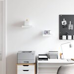 vidaXL Étagères murales flottantes 2 Pièces blanc 23x23 5x3 8 cm MDF