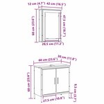 vidaXL Set de Meubles de Salle de Bain 2 Pièces Chêne Sonoma en MDF