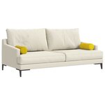 vidaXL Coussins d'accent 2 Pièces Jaune Ø 15 x 40 cm