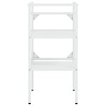 vidaXL Cadre de lavabo de salle de bain vasque à encastrer Blanc Fer