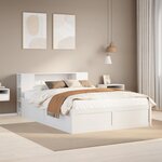 vidaXL Cadre de lit sans matelas blanc 120x200 cm bois de pin massif