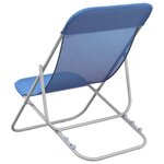 vidaXL Chaises plage pliantes lot de 2 textilène acier enduit poudre