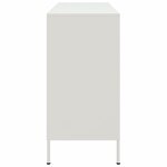 vidaXL Buffet blanc 100 5x39x79 cm acier