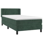 vidaXL Sommier à lattes de lit et matelas Vert foncé 80x200 cm Velours